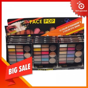 12colors' Eyeshadow & 3colors' Eyebrow (12pcs/box)